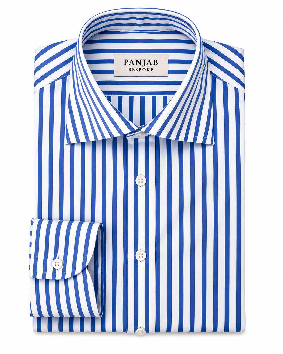 Como Stripe Cut-away Collar Dress Shirt – Sea/Bianco