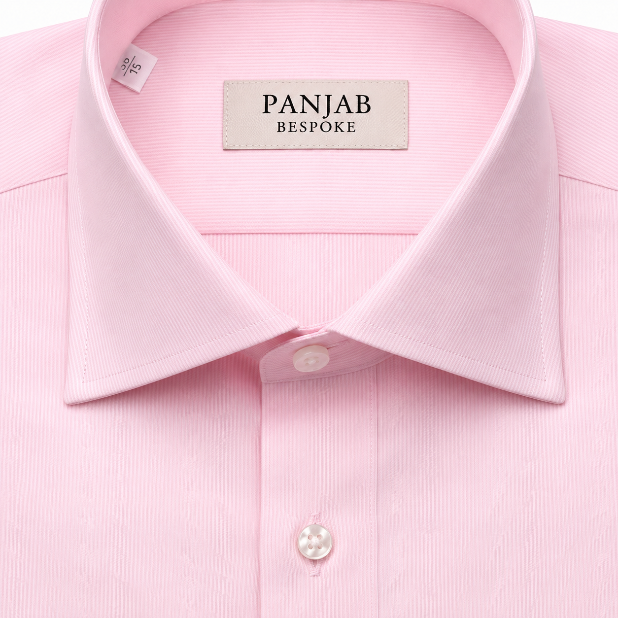 MICRO STRIPE COLLAR CUTAWAY-COLLAR SHIRT – PINK/WHITE